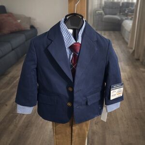 Nautica Boys Navy Blazer with Gold Buttons